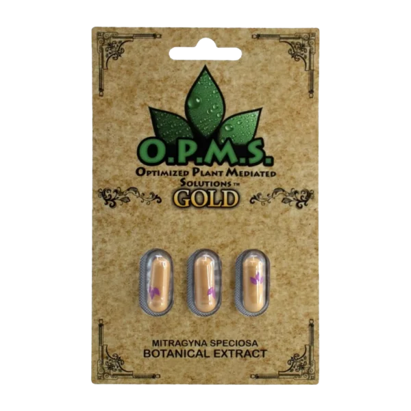 OPMS Gold Kratom Extract 3 Capsules