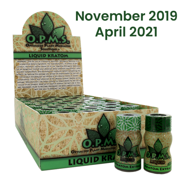 OPMS Gold Liquid Kratom Extract Shot | November 2019 – April 2021