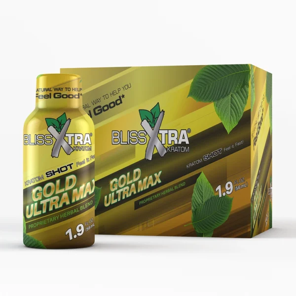 BlissXtra Gold Ultra Max Kratom Extract Shot | Display Box