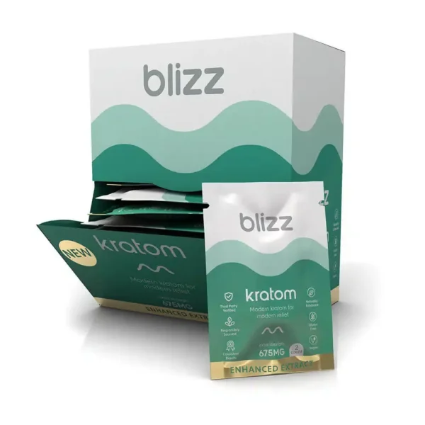 Blizz Enhanced Kratom Extract Capsules Display Box
