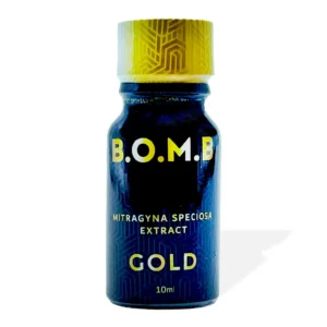 BOMB Gold Kratom Extract Shot Front