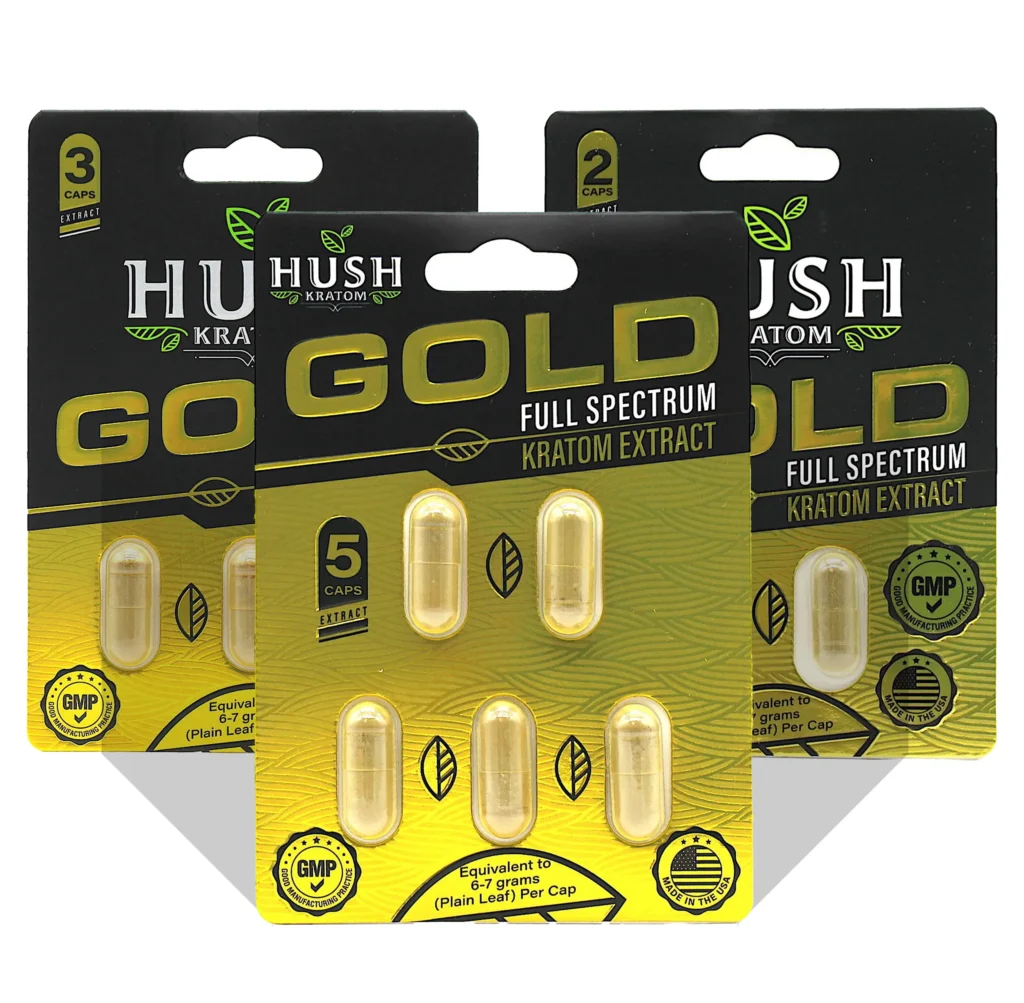 Hush Gold Kratom Extract Capsules