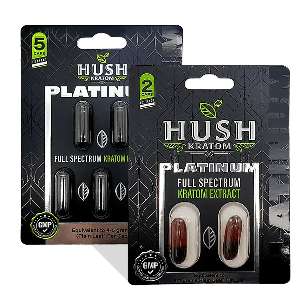 Hush Platinum Full Spectrum Kratom Extract Capsules