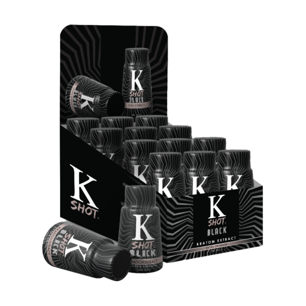 K-Shot Black Kratom Extract Extra Strength Shot | Display Box