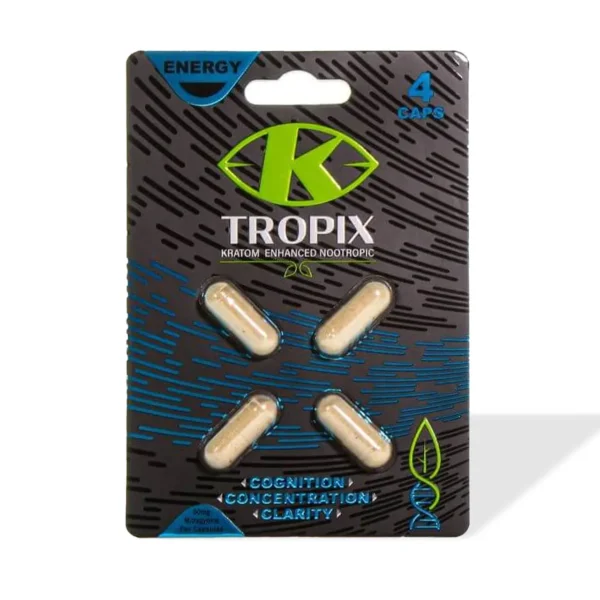 K-TROPIX Kratom Enhanced Nootropic Capsules | 4 Count