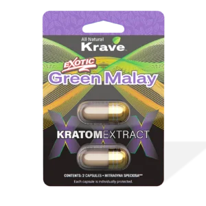 Krave Exotic Green Malay Kratom Extract Capsules