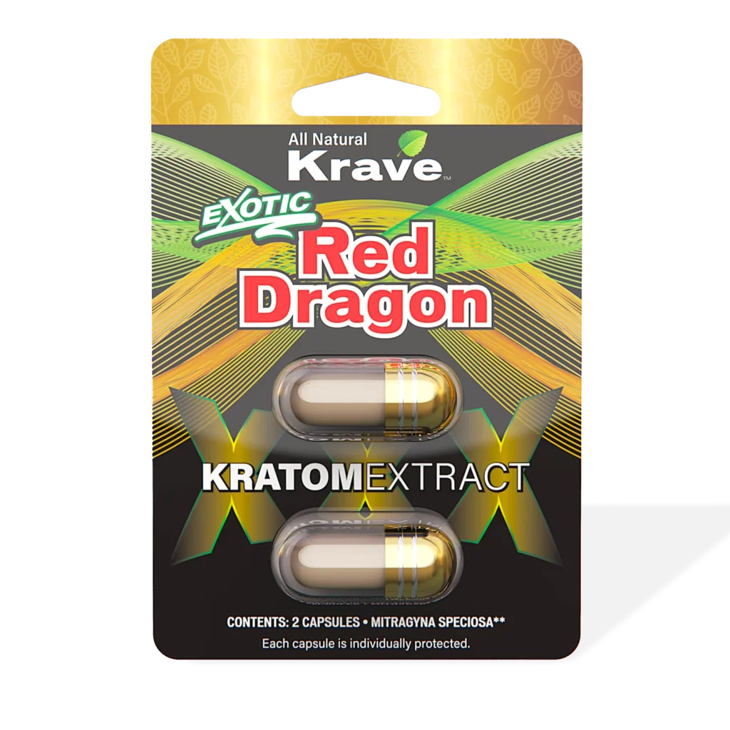 Krave Exotic Red Dragon Kratom Extract Capsules