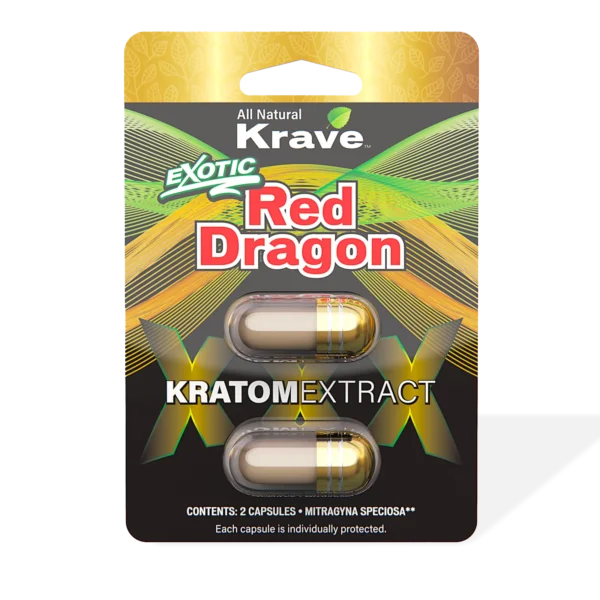Krave Exotic Red Dragon Kratom Extract Capsules