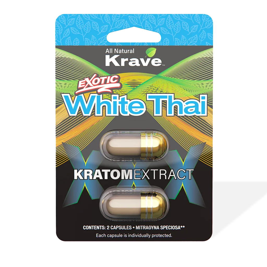 Krave Exotic White Thai Kratom Extract Capsules