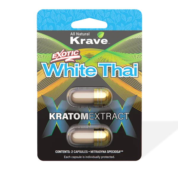 Krave Exotic White Thai Kratom Extract Capsules