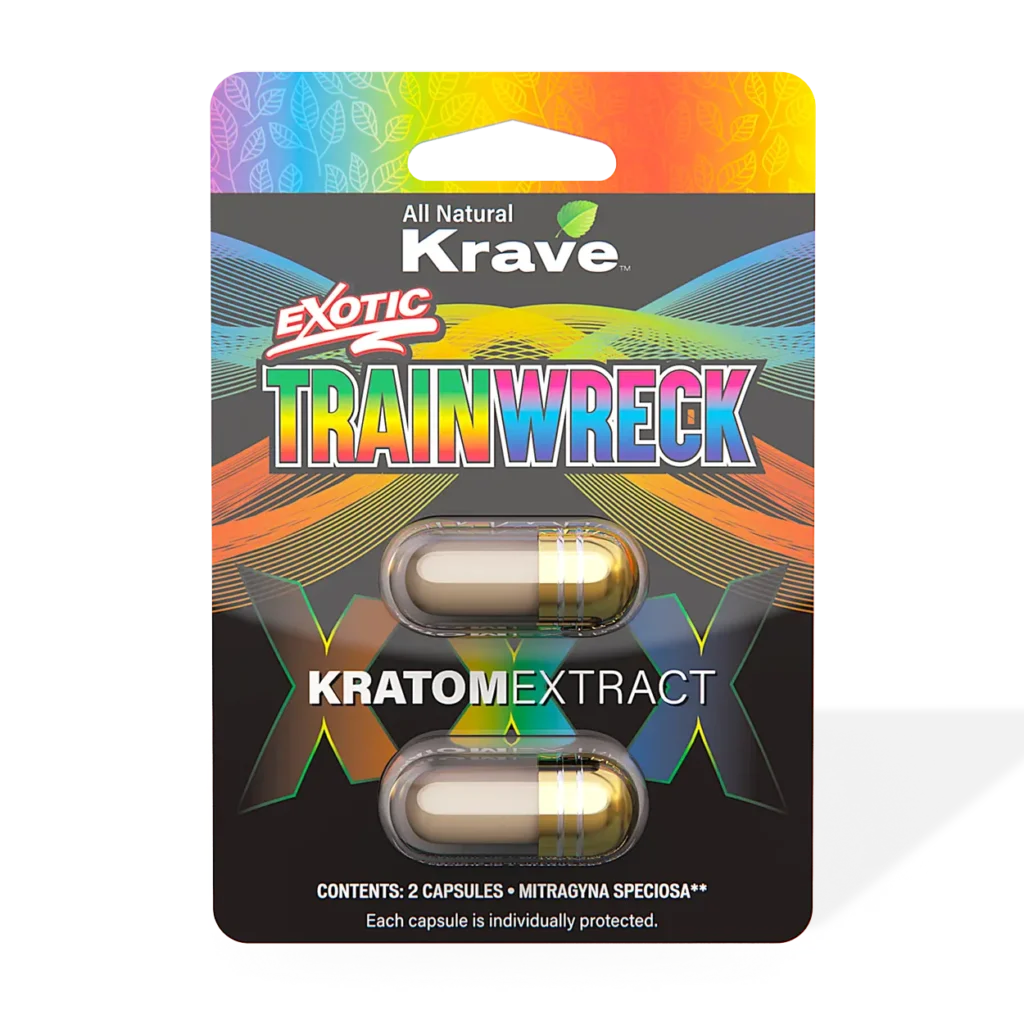 Krave TRAINWRECK Kratom Extract Capsules