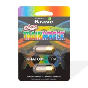 Krave TRAINWRECK Kratom Extract Capsules