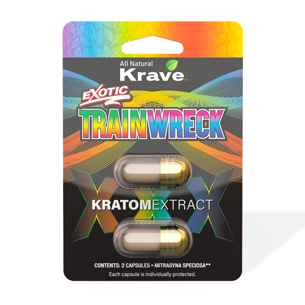 Krave TRAINWRECK Kratom Extract Capsules