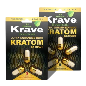 Krave Ultra Enhanced Indo Kratom Extract Capsules