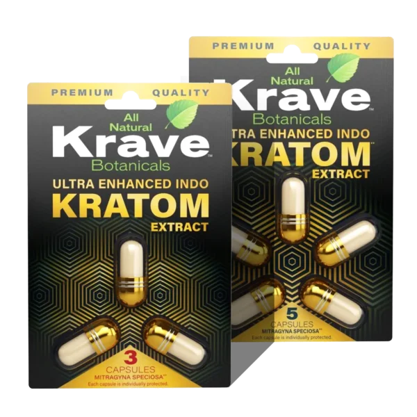 Krave Ultra Enhanced Indo Kratom Extract Capsules
