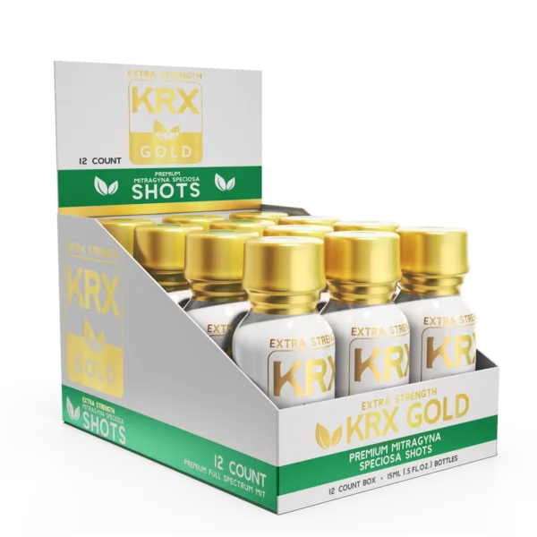 KRX Gold Extra Strength Kratom Shot | Display Box