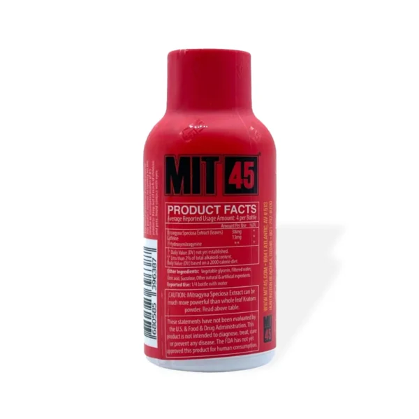 MIT 45 BOOST Kratom Extract Liquid Shot Back