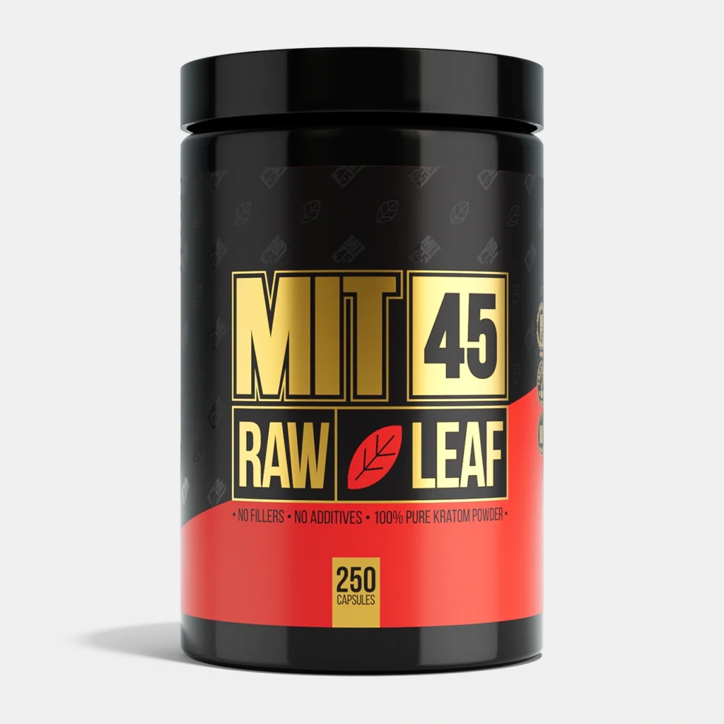 MIT 45 Raw Red Leaf Kratom 250 Capsules