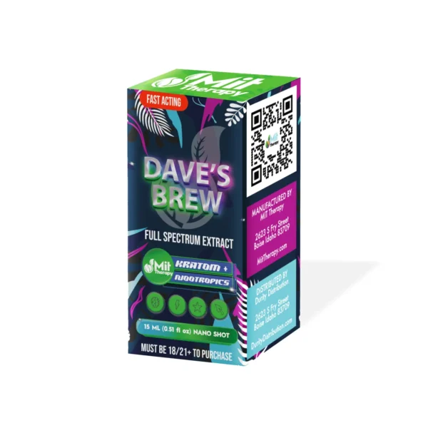 MIT Therapy Dave’s Brew Kratom Extract Shot Box