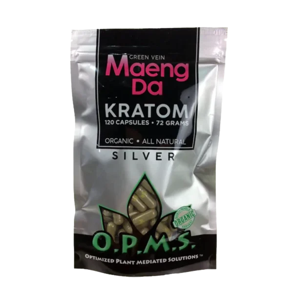 OPMS Silver Green Vein Maeng Da Kratom | 120 Capsules (O.P.M.S.)