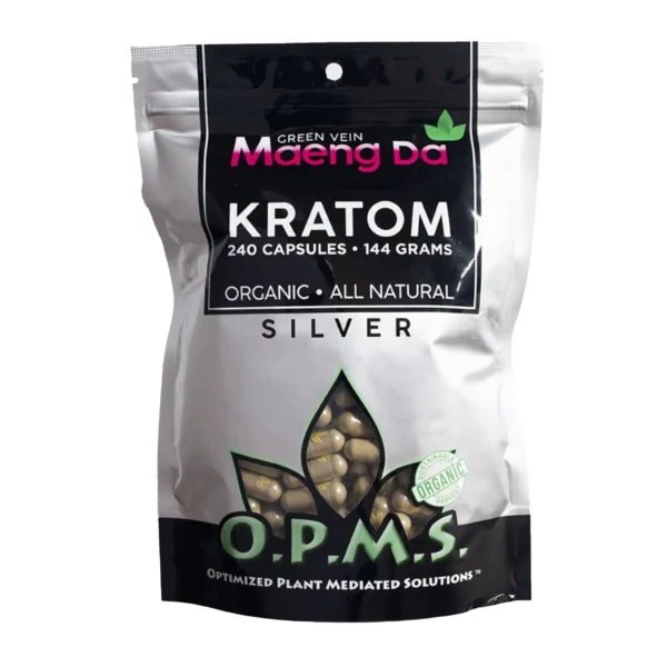OPMS Silver Green Vein Maeng Da Kratom | 240 Capsules (O.P.M.S.)