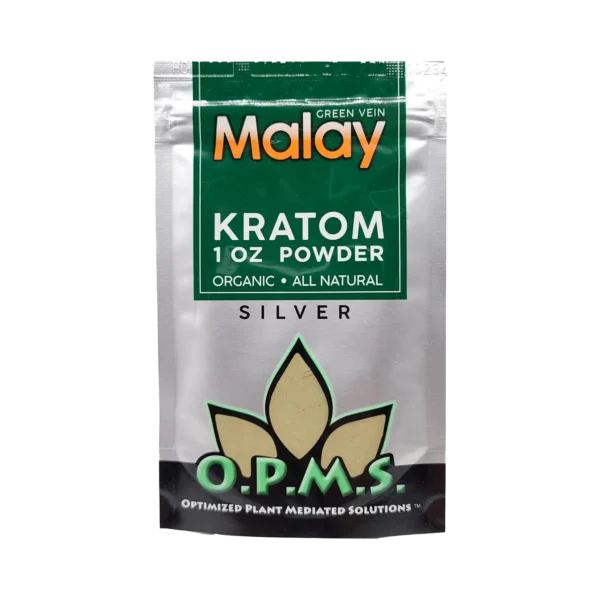 OPMS Silver Green Vein Malay Kratom Powder - 1 oz