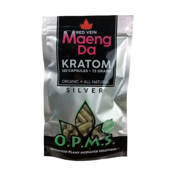 OPMS Silver Red Vein Maeng Da Kratom | 120 Capsules