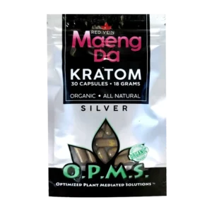 OPMS Silver Red Vein Maeng Da Kratom | 30 Capsules
