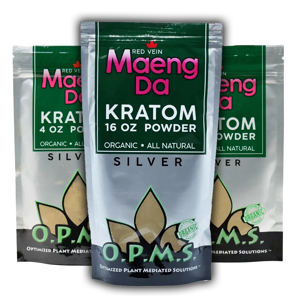 OPMS Silver Red Vein Maeng Da Kratom Powder