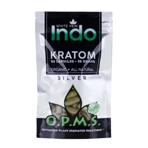 OPMS Silver White Vein Indo Kratom 60 Capsules