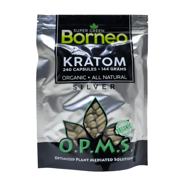 OPMS Super Green Borneo Kratom | 240 Capsules (O.P.M.S.)