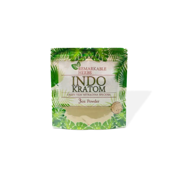 Remarkable Herbs Green Vein Indo Kratom Powder 3 oz