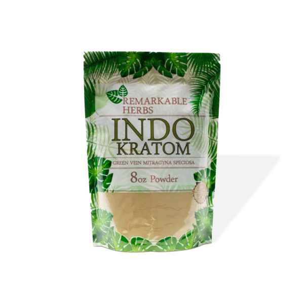 Remarkable Herbs Green Vein Indo Kratom Powder 8 oz
