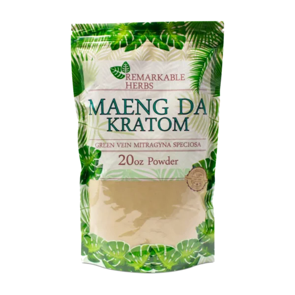 Remarkable Herbs Green Vein Maeng Da Kratom Powder 20 oz