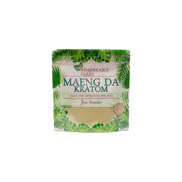 Remarkable Herbs Green Vein Maeng Da Kratom Powder 3 oz