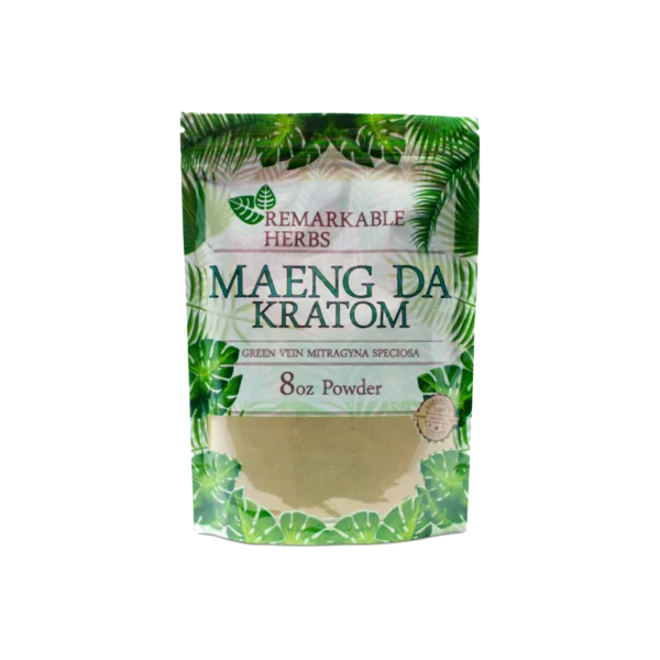 Remarkable Herbs Green Vein Maeng Da Kratom Powder 8 oz
