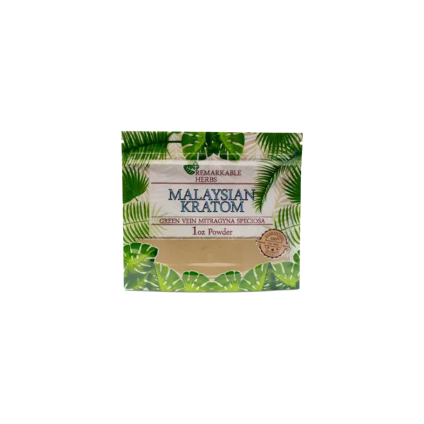 Remarkable Herbs Green Vein Malaysian Kratom Powder 1 oz