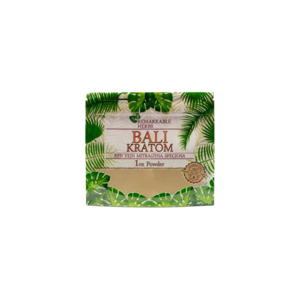 Remarkable Herbs Red Vein Bali Kratom Powder 1 oz
