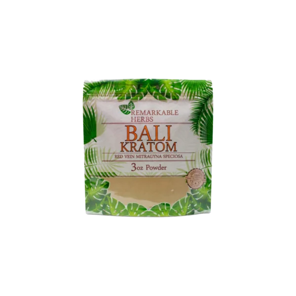 Remarkable Herbs Red Vein Bali Kratom Powder 3 oz