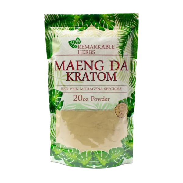 Remarkable Herbs Red Vein Maeng Da Kratom Powder 20 oz