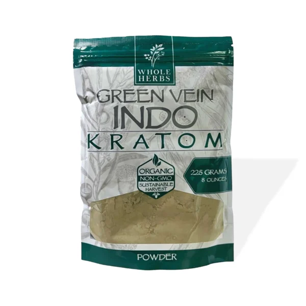 Whole Herbs Green Vein Indo Kratom Powder 8 oz