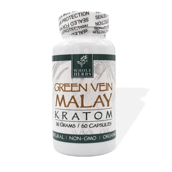 Whole Herbs Green Vein Malay Kratom 60 Capsules