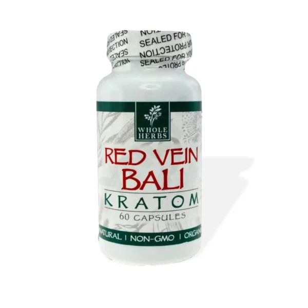 Whole Herbs Red Vein Bali Kratom 60 Capsules