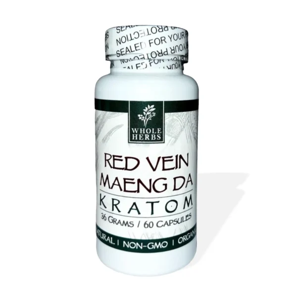 Whole Herbs Red Vein Maeng Da Kratom 60 Capsules