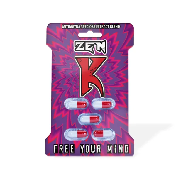 Zen K Kratom Extract Blend Capsules | 5 Count