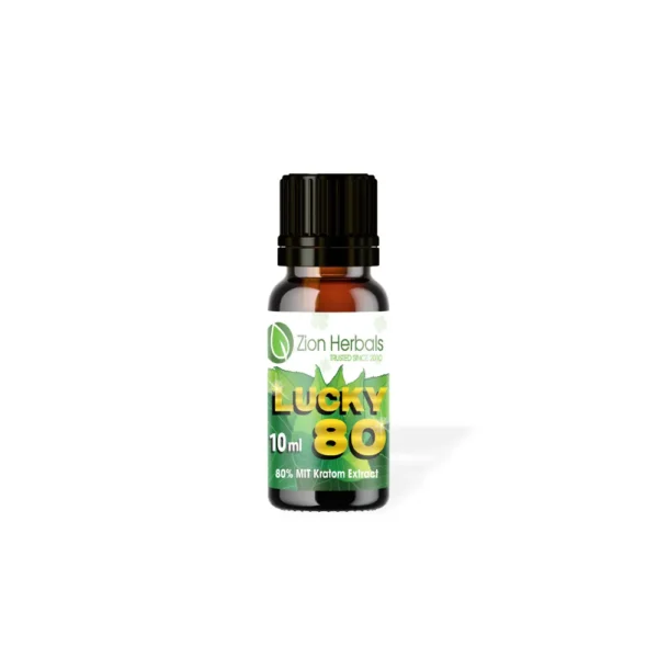Zion Herbals Lucky 80 Kratom Extract Shot | 10 ml Front