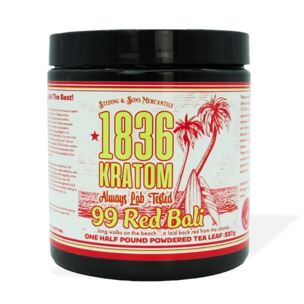1836 Kratom 99 Red Bali Kratom Powder 8 oz / 1/2 lb