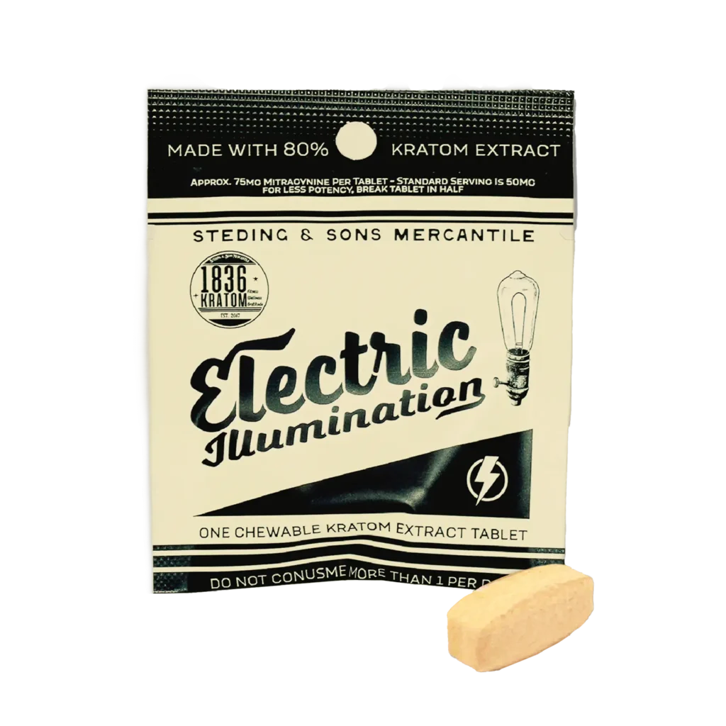1836 Kratom Electric Illumination Chewable Extract Tablets