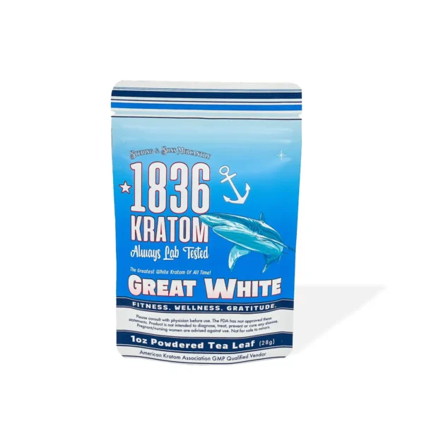 1836 Kratom Great White Kratom Powder 1 oz