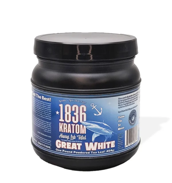1836 Kratom Great White Kratom Powder 16 oz